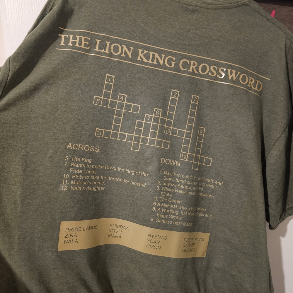 The Lion King Crossword Graphic T-Shirt